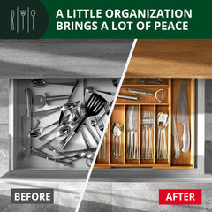 ROYAL CRAFT WOOD organizador expandido dentro de cajón, ajuste seguro