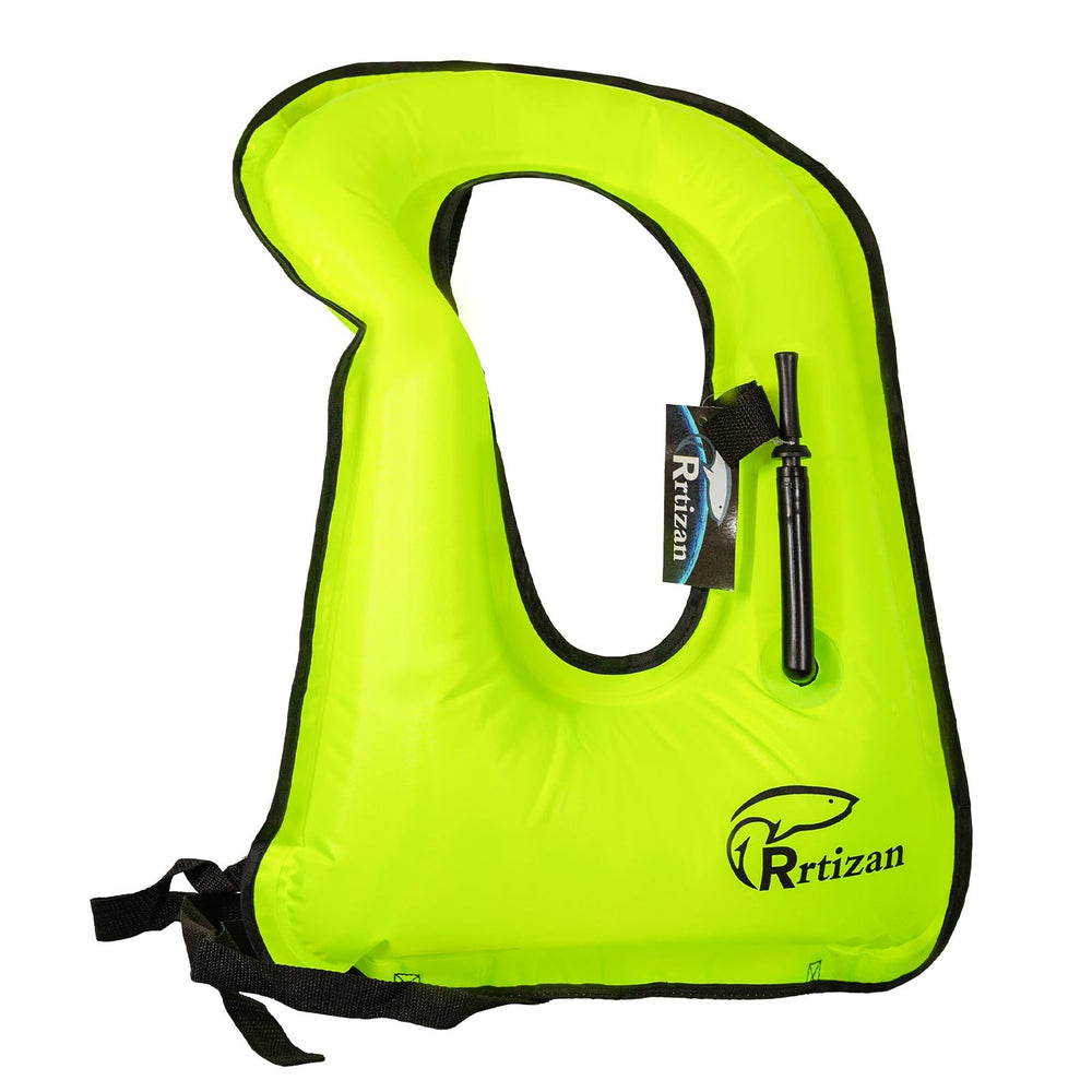 Rrtizan vista frontal del chaleco mostrando diseño y colores neón para seguridad