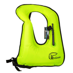 Rrtizan vista frontal del chaleco mostrando diseño y colores neón para seguridad