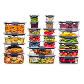 Rubbermaid Brilliance frontal mostrando el set completo y organización