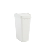 Rubbermaid vista frontal con tapa cúpula, acceso rápido y discreción