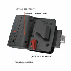RVLock instalado en puerta con vidrio demostrando ajuste ligero
