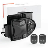 RVLock V4 frontal metálico mostrando durabilidad y diseño premium