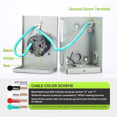 RVMATE side view with closed weatherproof flip cover protecting inlet