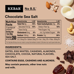 RXBAR barra empaquetada en primer plano, conveniente para consumo inmediato