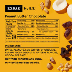 RXBAR barra sin empaque exhibiendo su textura masticable y crujiente