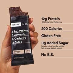 RXBAR detalle de textura interna con frutos secos, evidencia de crujido