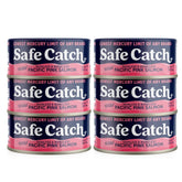 Safe Catch lata frontal mostrando etiqueta y tamaño, calidad visible