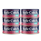 Safe Catch lata frontal mostrando el empaque y sello de pureza