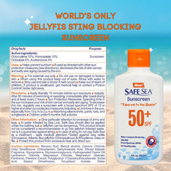 SAFE SEA textura cremosa en primer plano que hidrata y protege la piel