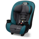 Safety 1st vista frontal del asiento Ellaris mostrando diseño slim y color Peacock Blue