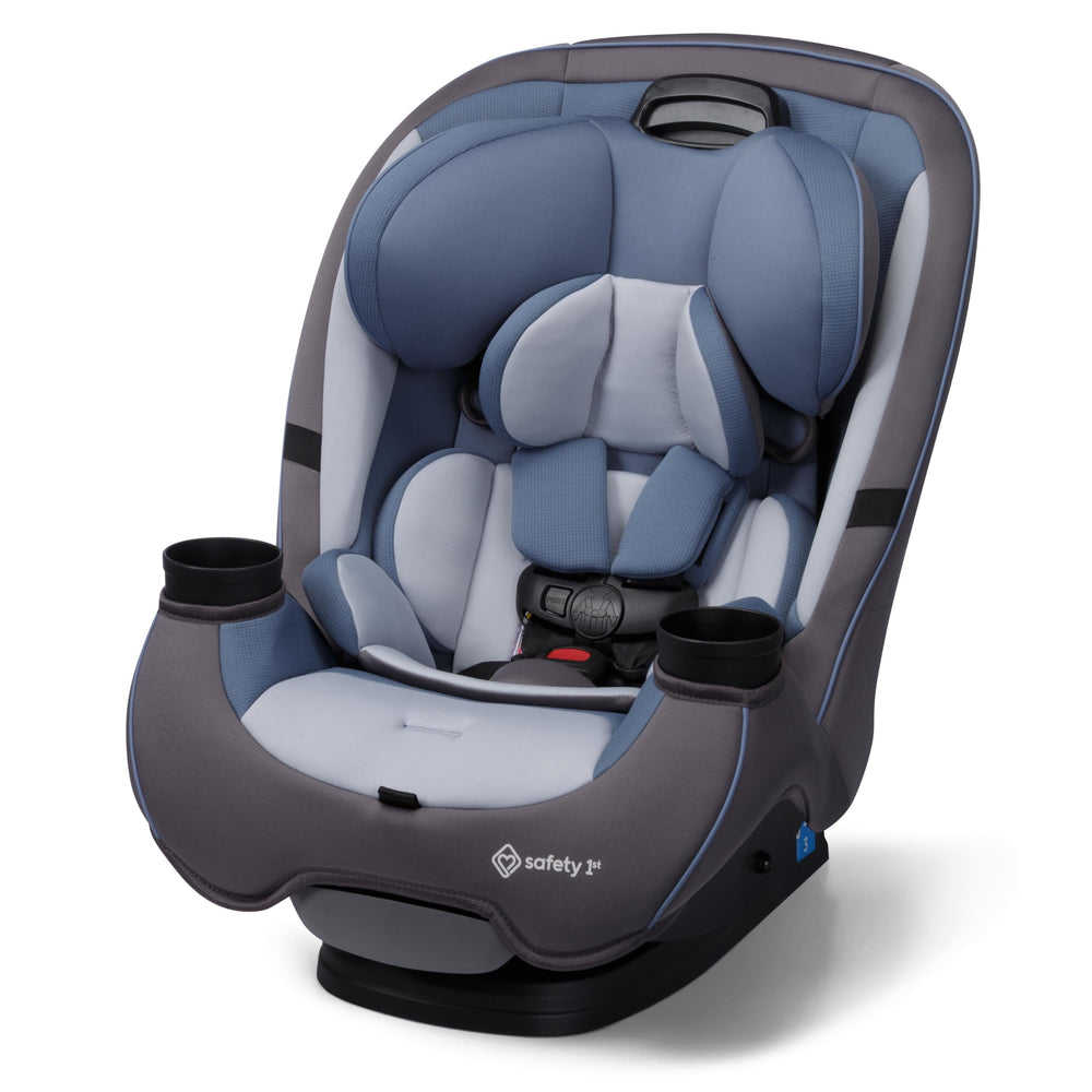 Safety 1st vista frontal del asiento Alaskan Blue mostrando su forma compacta y cómoda