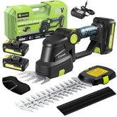 Saker hedge trimmer front view showing controls and ergonomic grip for comfortable trimming