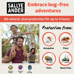 SALLYEANDER aplicación en la mano demostrando uso seguro y sin aerosol