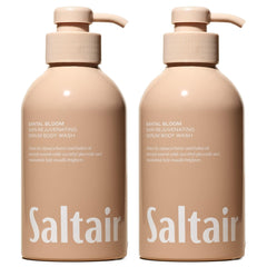 Saltair frente pack de 2 botellas Santal Bloom muestra tamaño y diseño