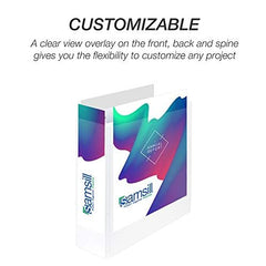 Samsill lomo transparente con portada personalizada para identificación rápida en estante