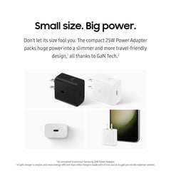 Samsung adaptador 25W primer plano de la textura y acabado con material reciclado