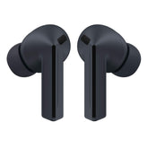 Samsung Galaxy Buds3 FE vista frontal en negro con diseño compacto y cómodo