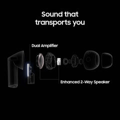 Samsung Galaxy Buds3 Pro en uso urbano demostrando cancelación de ruido adaptable