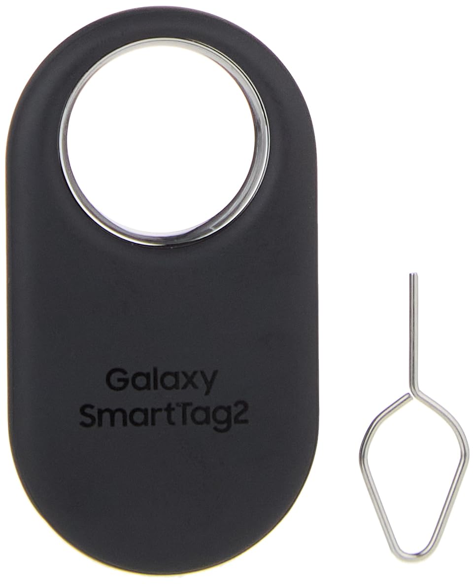 Samsung SmartTag2 frontal mostrando el diseño compacto y fácil fijación