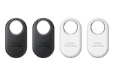 Samsung SmartTag2 frontal del paquete mostrando las cuatro etiquetas y compatibilidad Galaxy