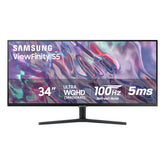 Samsung monitor ViewFinity S50GC frente mostrando pantalla panorámica y productividad