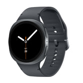 Samsung Galaxy Watch8 frontal en Graphite mostrando diseño elegante y comodidad