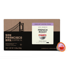 San Francisco Bay pod placed in single-serve brewer for easy use benefit