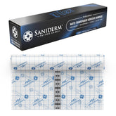 Saniderm flex frente del rollo mostrando tamaño y utilidad