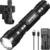 SAOPRKLER vista frontal del empaque mostrando linterna y funda, ideal para regalo