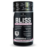 SASCHA FITNESS frente del envase Bliss Gut Health mostrando diseño y beneficios