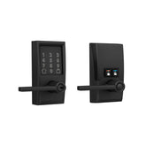SCHLAGE vista frontal del encode en negro mate, apariencia moderna y segura