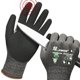 Schwer guantes vista frontal mostrando protección A9 y diseño resistente