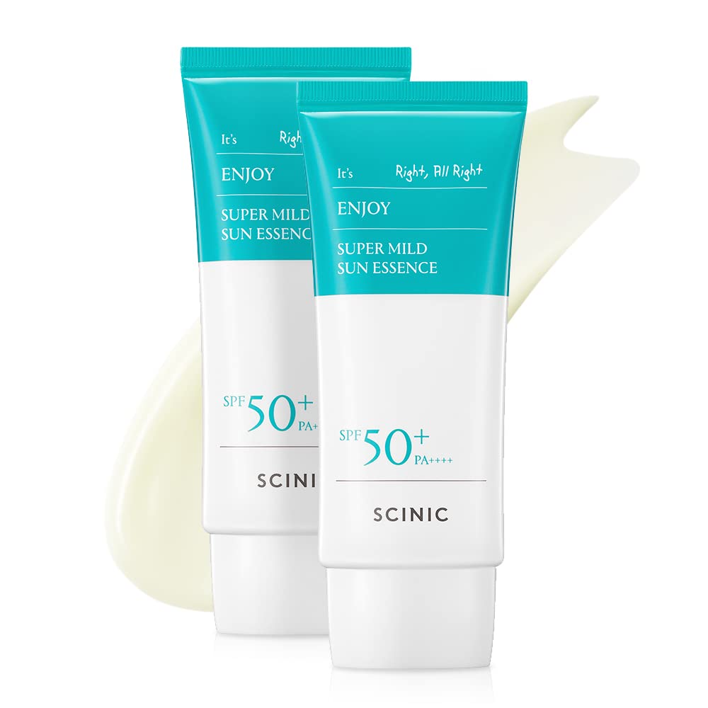SCINIC envase frontal mostrando SPF50+ PA++++ y beneficio hidratante