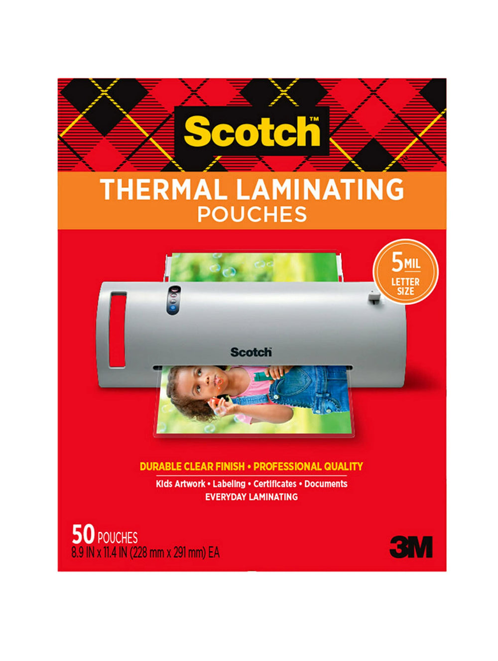 Scotch funda trasera del paquete muestra protección y acabado claro
