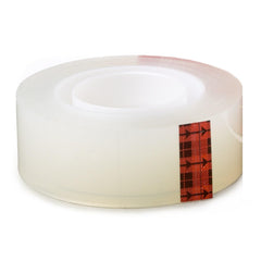 Scotch detalle del rollo mostrando brillo y transparencia duradera
