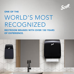 Scott Professional rollo instalado en dispensador, cambio rápido y menos mantenimiento
