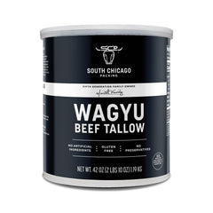 SCP South Chicago Packing envase frontal de grasa Wagyu, embellece platos