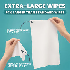 Scrubzz toallita desplegada textura densa para limpieza eficaz