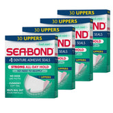 Sea-Bond paquete frontal con 4 cajas y menta fresca que muestra cantidad