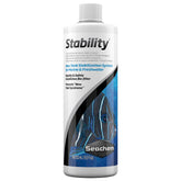 Seachem Stability envase frontal mostrando etiqueta y uso seguro