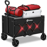 Sekey front view of wagon showing sturdy frame and cargo capacity