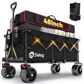 Sekey wagon front view showing full cargo area and sturdy frame for heavy loads