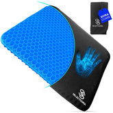 SelectSoma frente del empaque del cojín gel azul con soporte ergonómico
