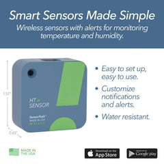 SensorPush HT.w primer plano de textura y resistencia para uso duradero