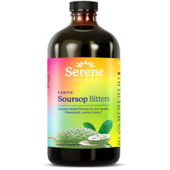 Serene Herbs vista frontal del frasco muestra diseño y tamaño útil