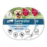 Seresto empaque frontal mostrando pack de 2 y beneficio de 8 meses de protección