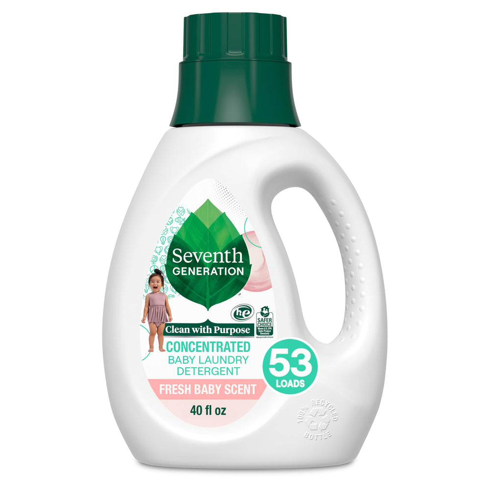 Seventh Generation frente del envase mostrando etiqueta clara y tamaño 40 oz