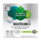 Seventh Generation envase frontal mostrando 70 pastillas y diseño citrus
