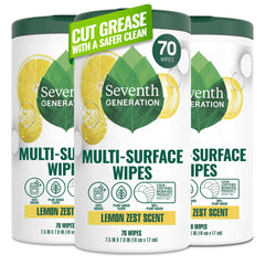 Seventh Generation frente del paquete mostrando cantidad y aroma limón
